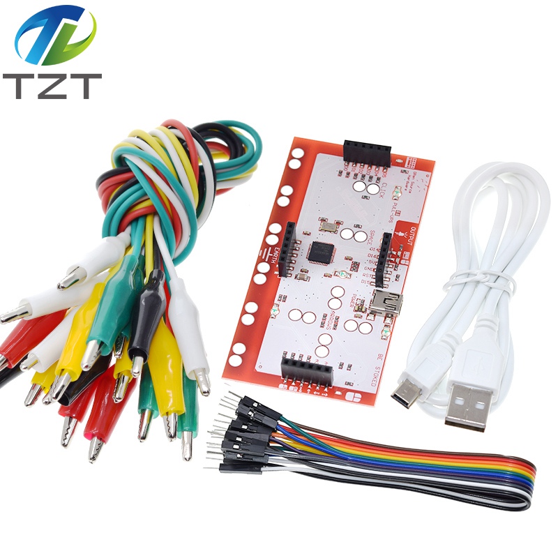 TZT Alligator Clip Jumper Wire + Standard Controller Board DIY Kit + USB Cable For Makey, UNO R3, Mega 2650, Nano for Child's Gift