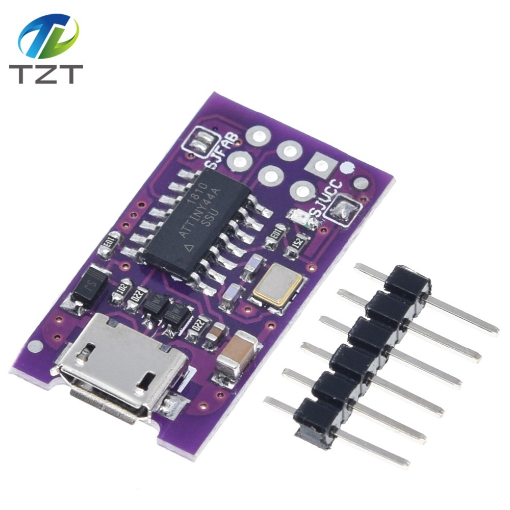 TZT Micro USB Tiny AVR ISP ATtiny44 ATTiny45 ATTiny85 USBTinyISP Programmer Module For  IDE Bootloader ISP Microcontroller 5V
