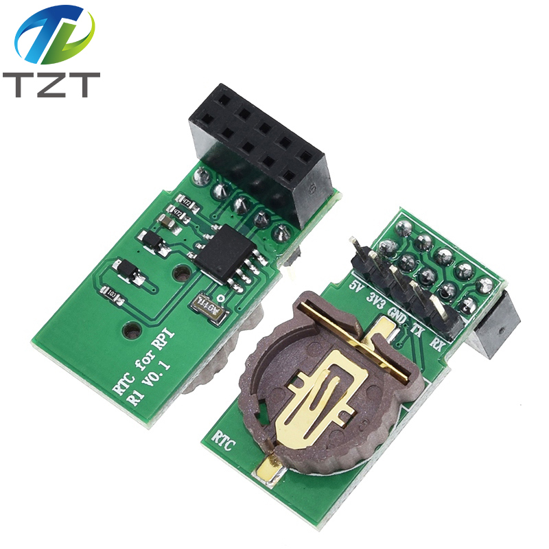 TZT Raspberry Pi RTC module DS1307 IO Pin Connect Compatible With Raspberry Pi 3B Pi 3B+