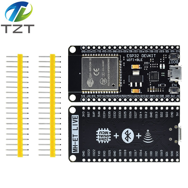 TZT MH-ET LIVE ESP32 Development Board WiFi+Bluetooth Ultra-Low Power Consumption Dual Core ESP-32 ESP-32S CH9102 For Arduino