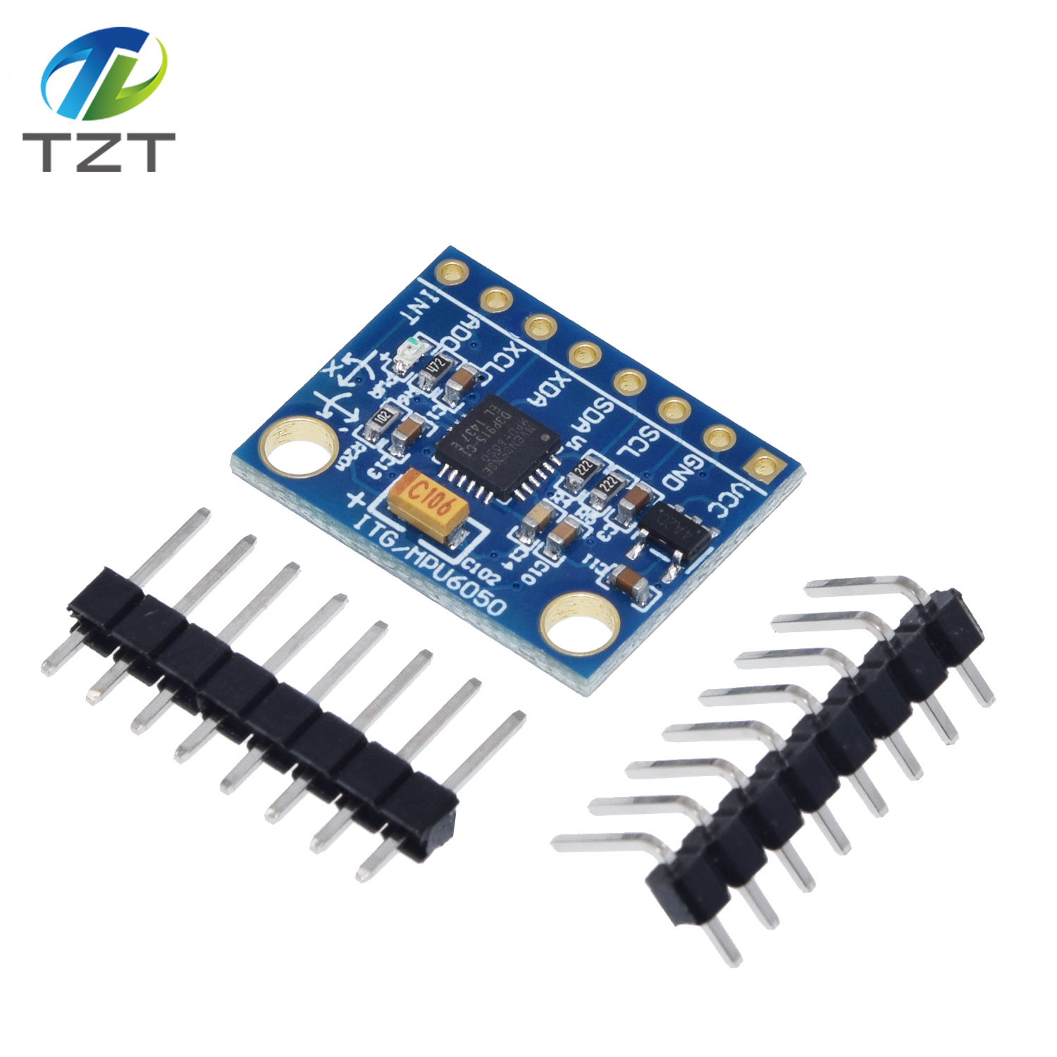 1Set IIC I2C GY-521 MPU-6050 MPU6050 3 Axis Analog Gyroscope Sensors + Accelerometer Module For Arduino With Pins 3-5V DC
