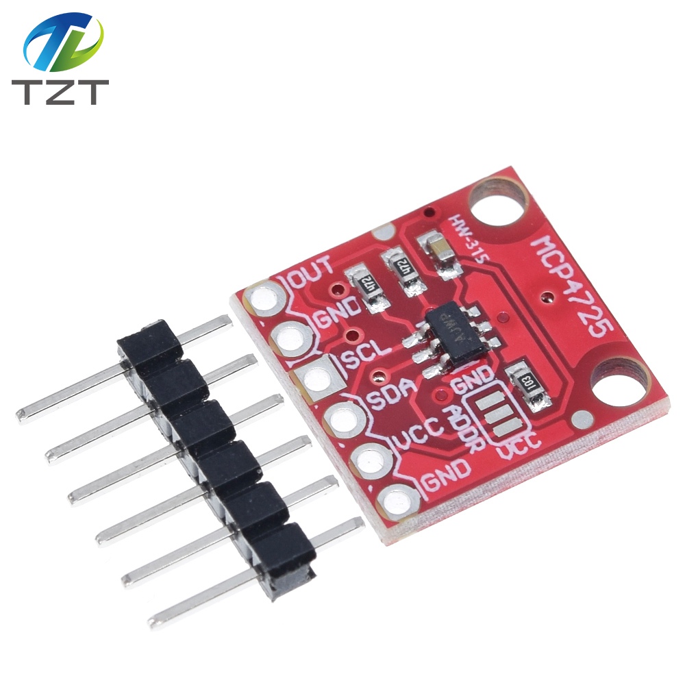 TZT MCP4725 12Bit I2C DAC Digital Converter Module Digital To Analong EEPROM Development Board For Arduino 2.7V-5.5V