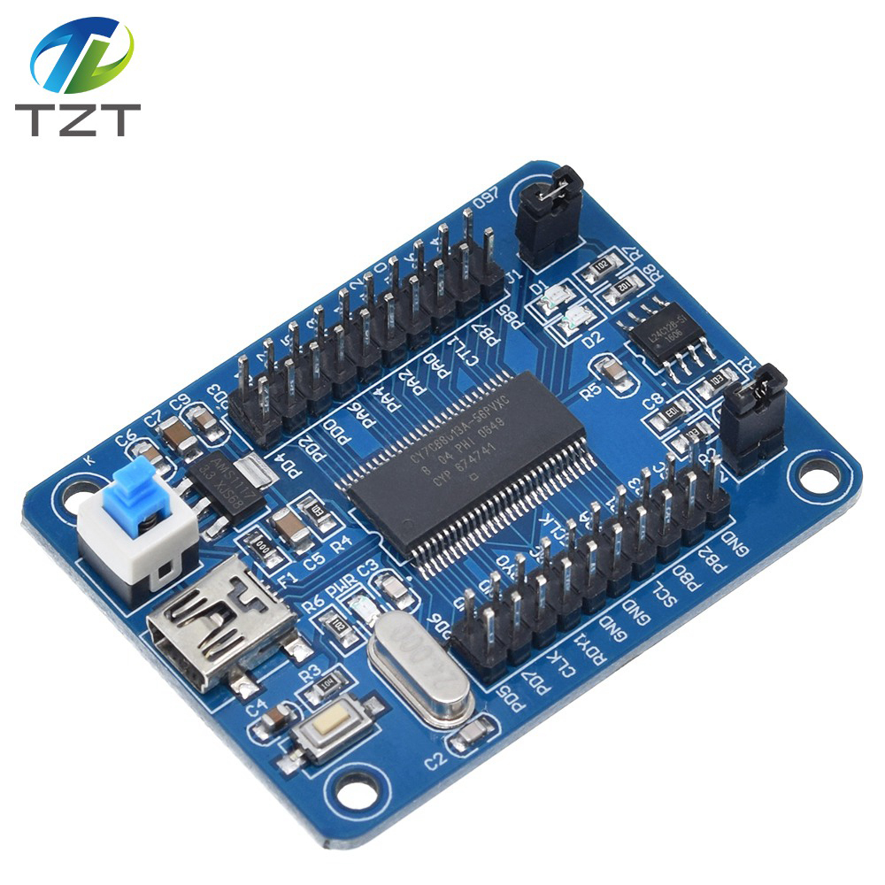 TZT EZ-USB FX2LP CY7C68013A USB Core Board Development Board USB Logic Analyzer With I2C Serial SPI Interface Module Mini USB