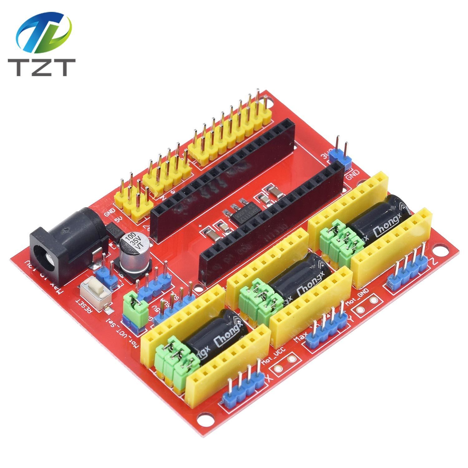 TZT New CNC Shield V4 Engraving Machine / 3D Printer / A4988 Driver Expansion Board for arduino Diy Kit
