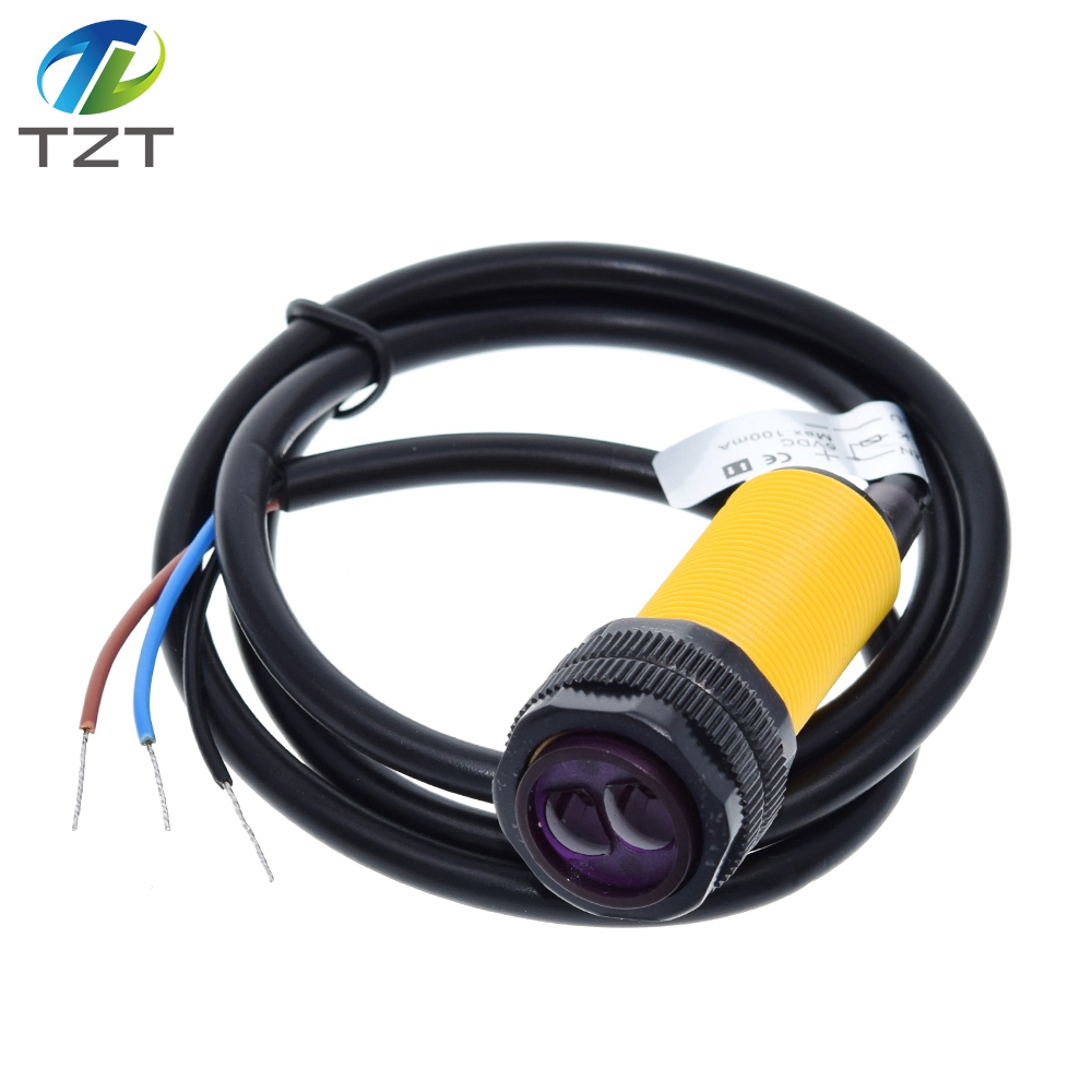 TZT Smart Car Robot E18-D80NK Infrared Obstacle Avoidance Photoelectric Sensor Proximity Switch 3-80cm Detection Range Adjustable