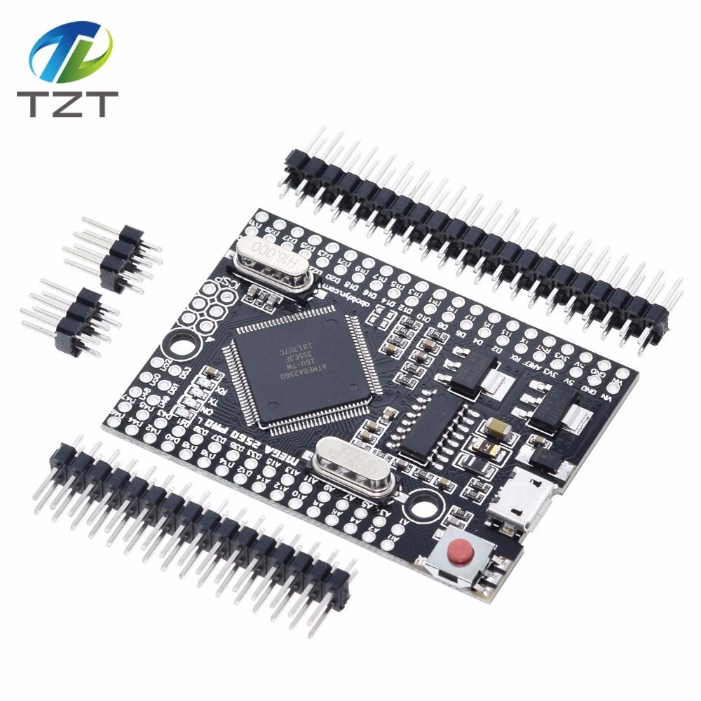 TZT Mega2560 PRO MINI 5V (Embed) CH340G ATmega2560-16AU with male pinheaders Compatible for arduino Mega 2560