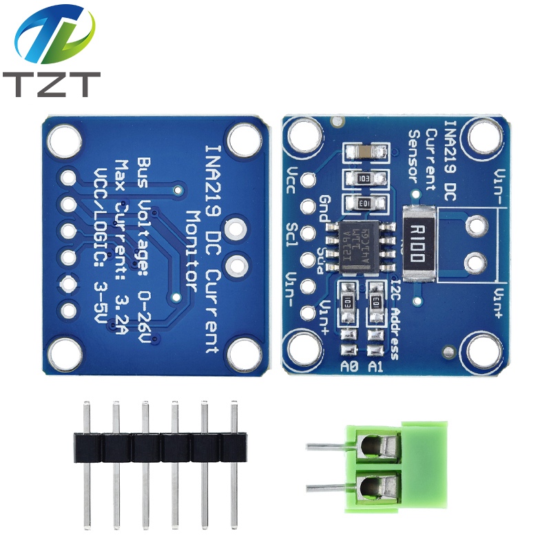 TZT INA219 I2C Zero Drift Bi-directional Current Power Supply Sensor Breakout Monitoring Module