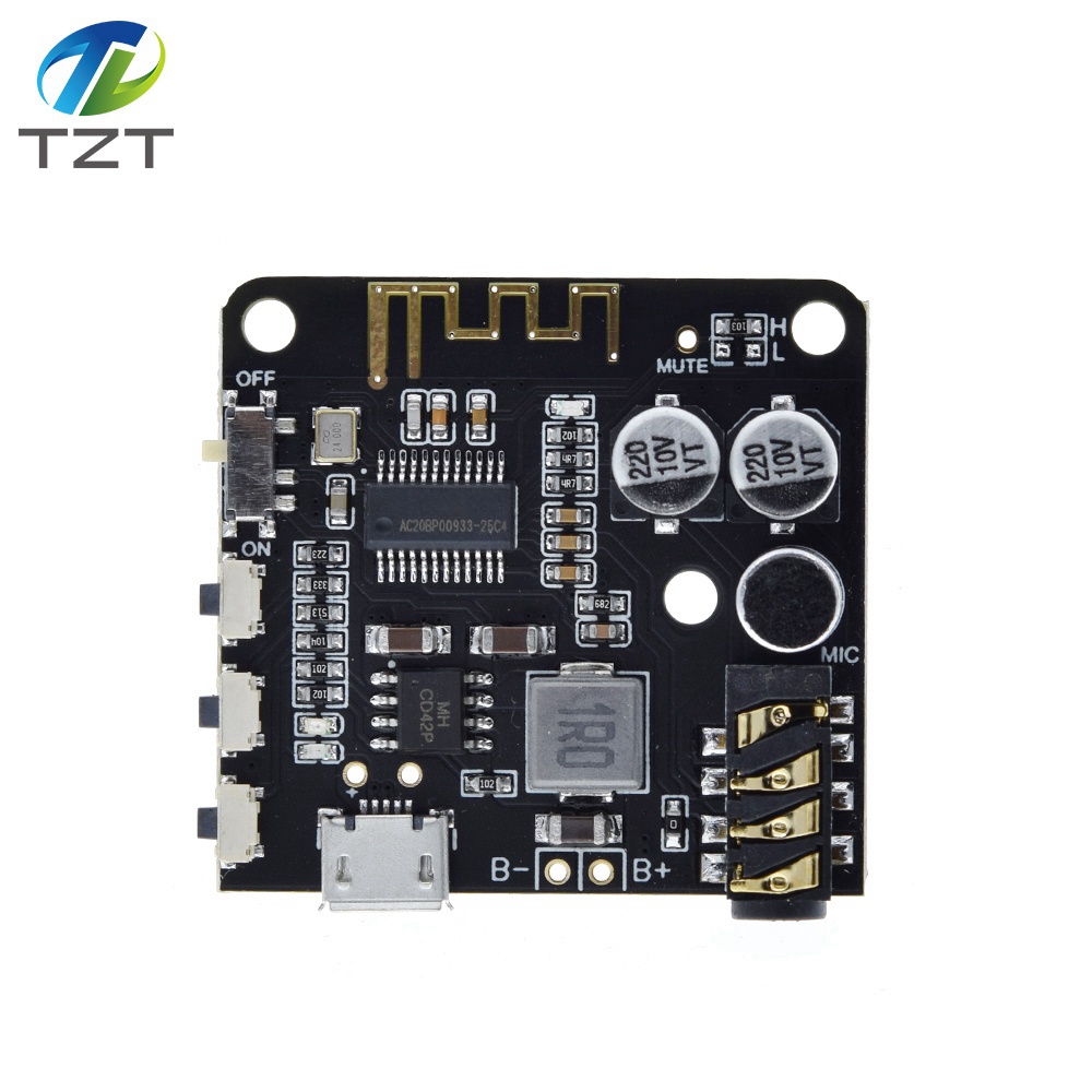 TZT Mini Bluetooth 5.0 MP3 Decoder Board Audio Receiver MP3 Lossless Player Wireless Stereo Music Amplifier Module
