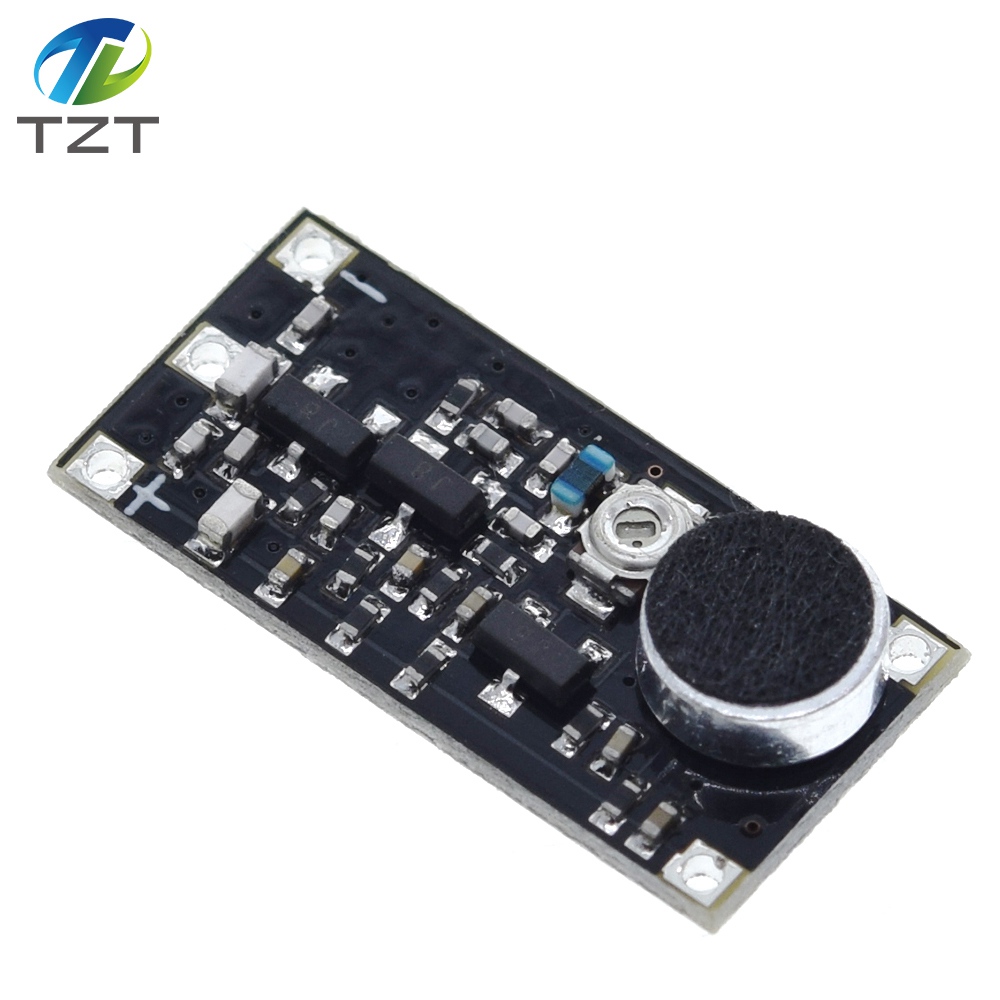 TZT 88-115MHz FM Wireless Microphone Surveillance Transmitter Module Board For Arduino Adjustable Capacitor DC 2V 9V 9mA Voltage
