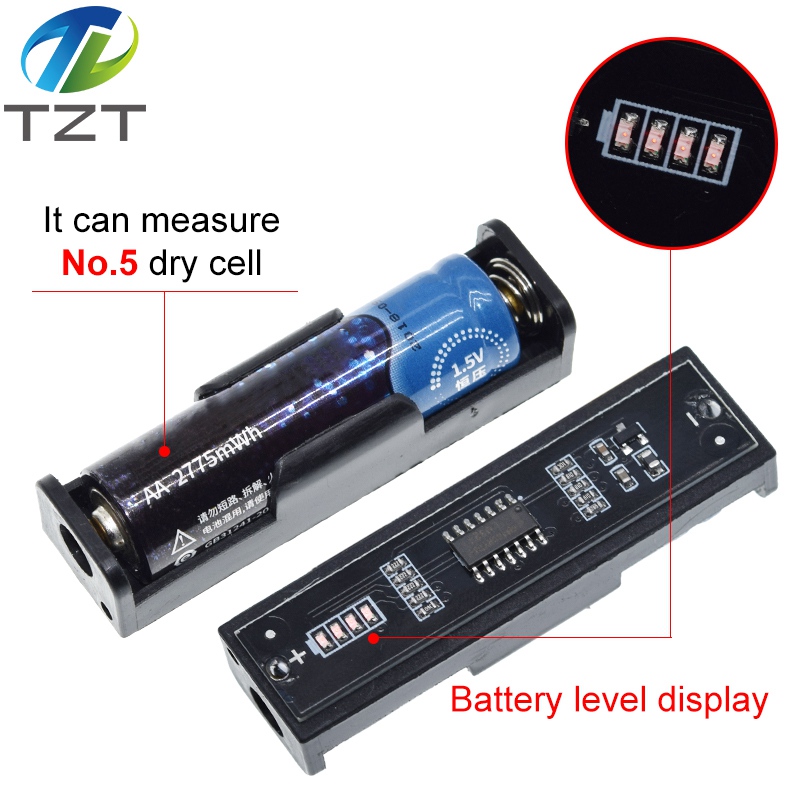 TZT High precision Battery level tester battery capacity suit for AA Size 5 Battery Tester Checker