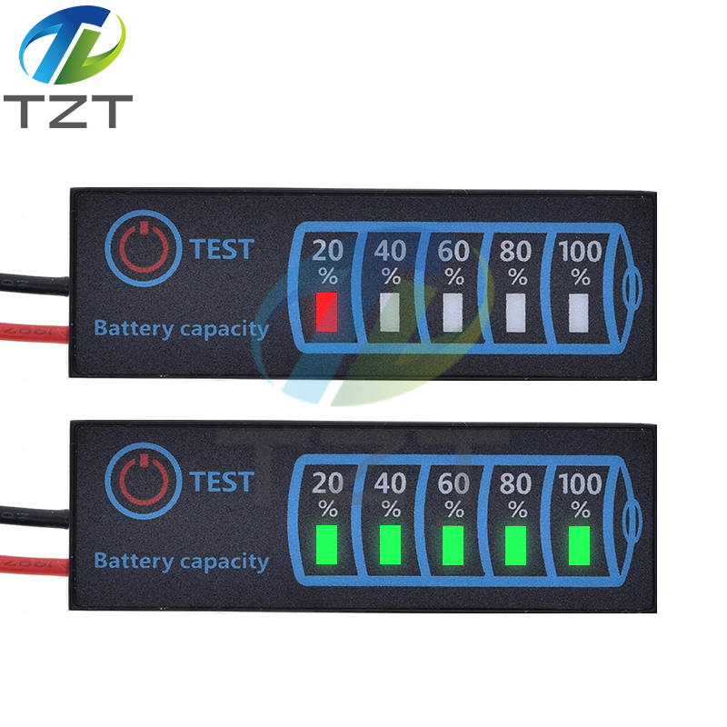 TZT Battery Level Indicator 3-Series Ternary Lithium Battery Lithium Iron Phosphate Lead-Acid Battery Capacity Display Tester Meter