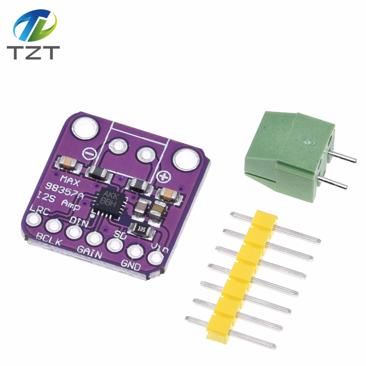 TZT Max98357 I2S 3W Class D Amplifier Breakout Interface Dac Decoder Module Filterless Audio Board For Raspberry Pi Esp32
