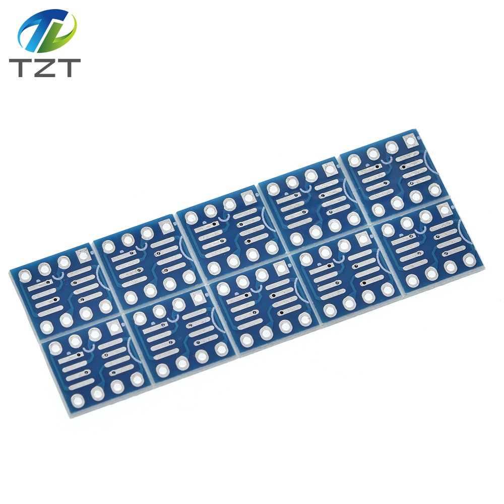 TZT 10PCS SOP8 turn DIP8 / SMD to DIP IC adapter Socket SOP8/TSSOP8/SOIC8/SSOP8 Board TO DIP Adapter Converter Plate 0.65mm 1.27mm