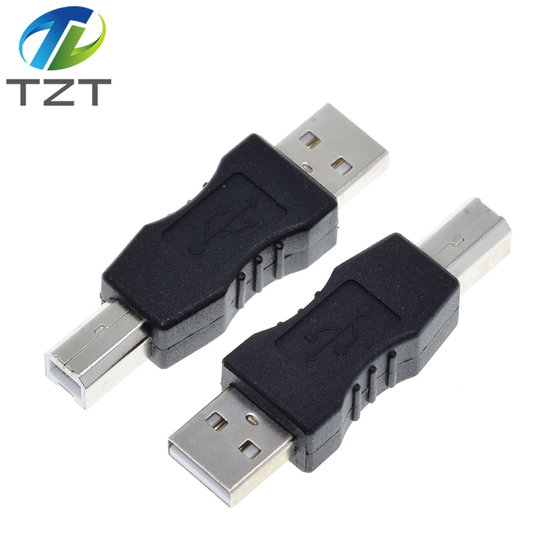 TZT USB 2.0 Type A Female to B Male Adaptor For USB Printer Square Of the Public Transfer Joint