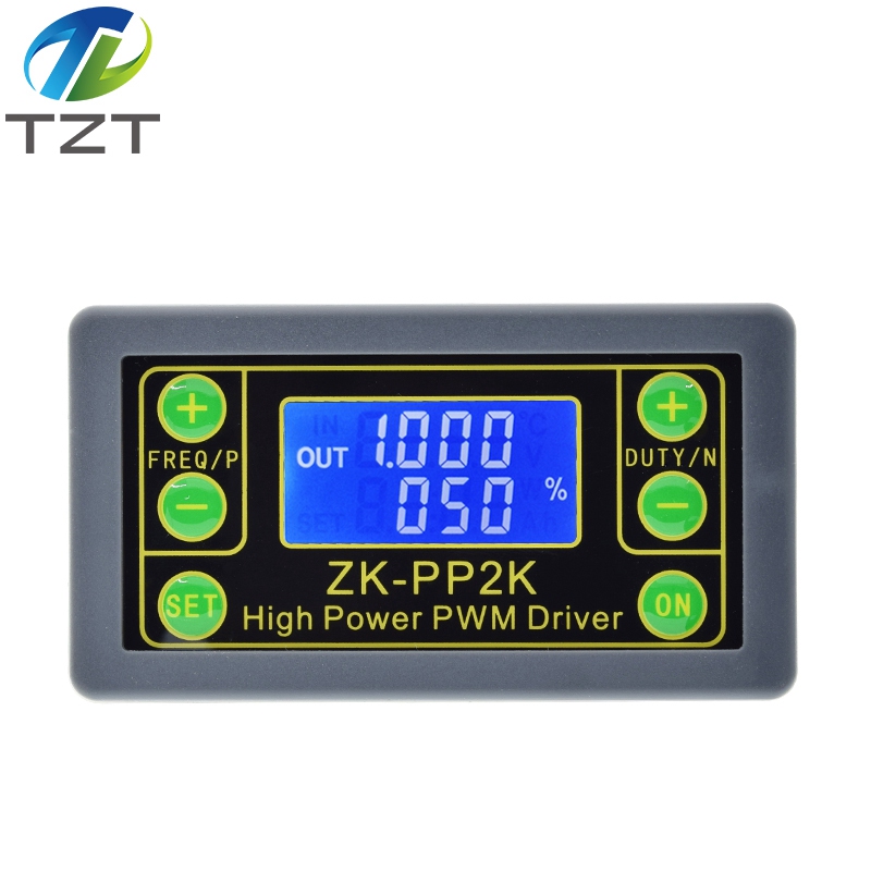 TZT ZK-PP2K PWM DC 3.3~30V 12V 24V Motor Speed Controller regulator 8A 150W Adjustable LED Dimmer Pulse Frequency Duty Ratio
