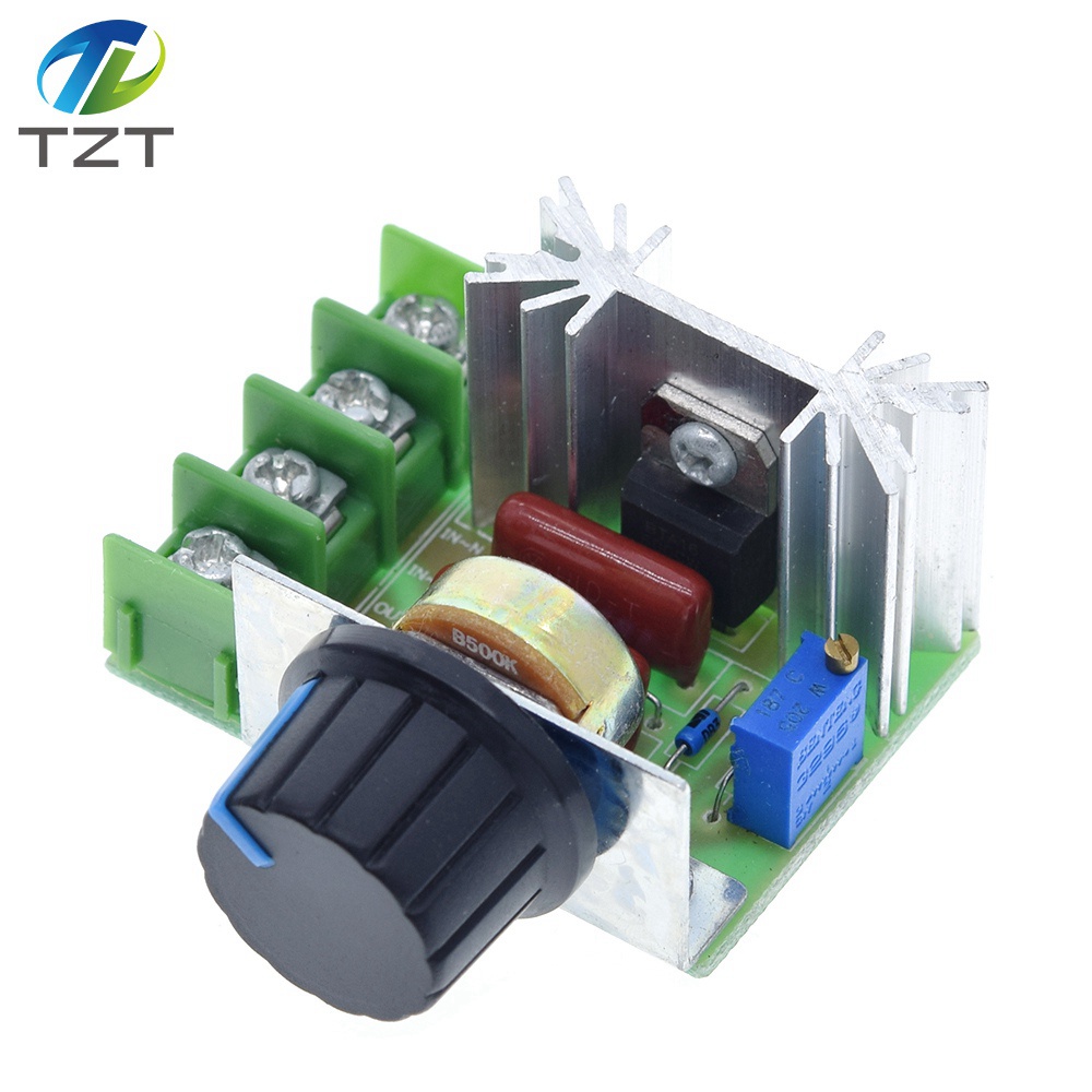 TZT AC 220V 2000W SCR Voltage Regulator Dimming Dimmers Motor Speed Controller Thermostat Electronic Voltage Regulator Module
