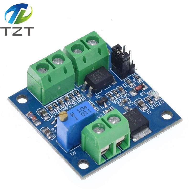 TZT 1PCS PWM to Voltage Converter Module 0%-100% to 0-10V for PLC MCU Digital to Analog Signal PWM Adjustabl Converter Power Module