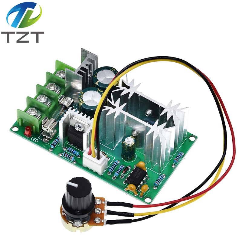 TZT  DC 10-60V Motor Speed Control Regulator PWM Motor Speed Controller Switch 20A Current Regulator High Power Drive Module