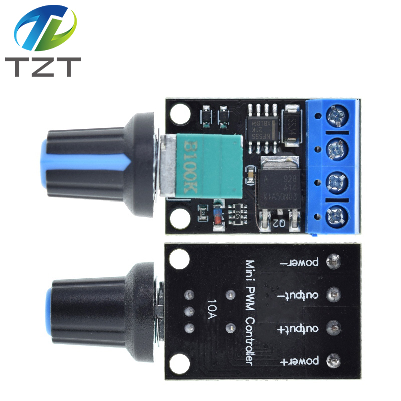 TZT 5V 12V 10A Voltage Regulator PWM DC Motor Speed Controller Governor Stepless Speed Regulator LED Dimmer Power Controller