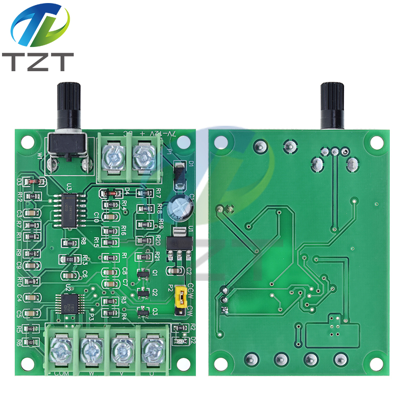 TZT 5V 12V Brushless DC Motor Driver Controller Board with Reverse Voltage Over Current Protection for Hard Drive Motor 3/4 Wire