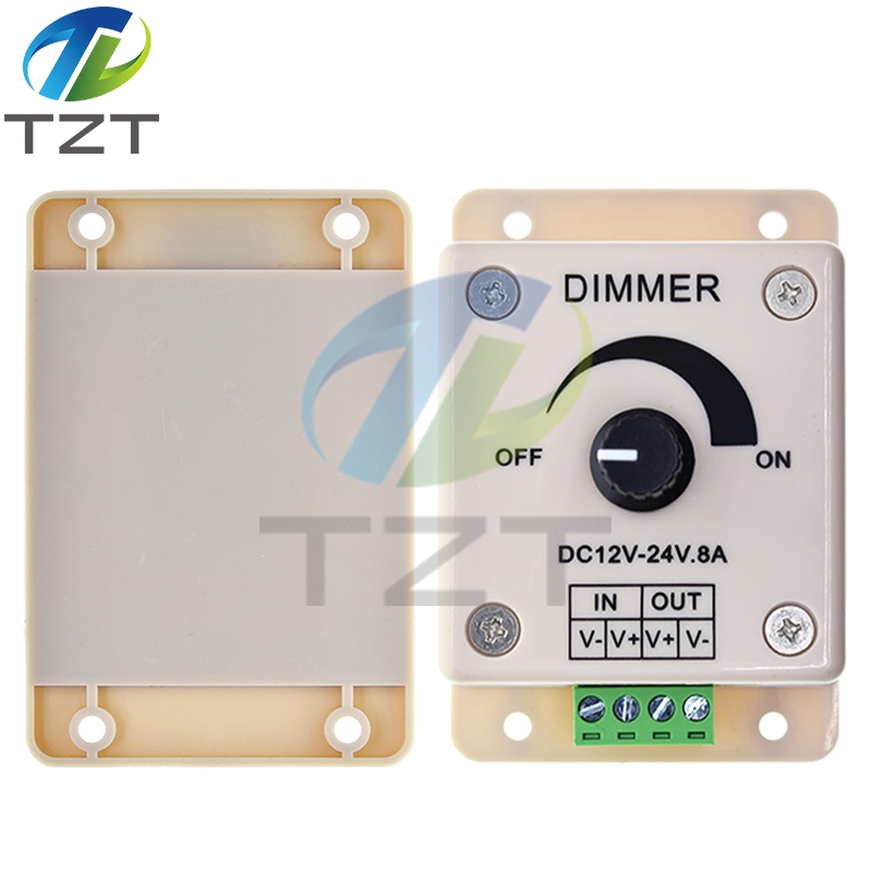 TZT Voltage Regulator DC-DC Voltage Stabilizer 8A Power Supply Adjustable Speed Controller DC 12V LED Dimmer 12 V