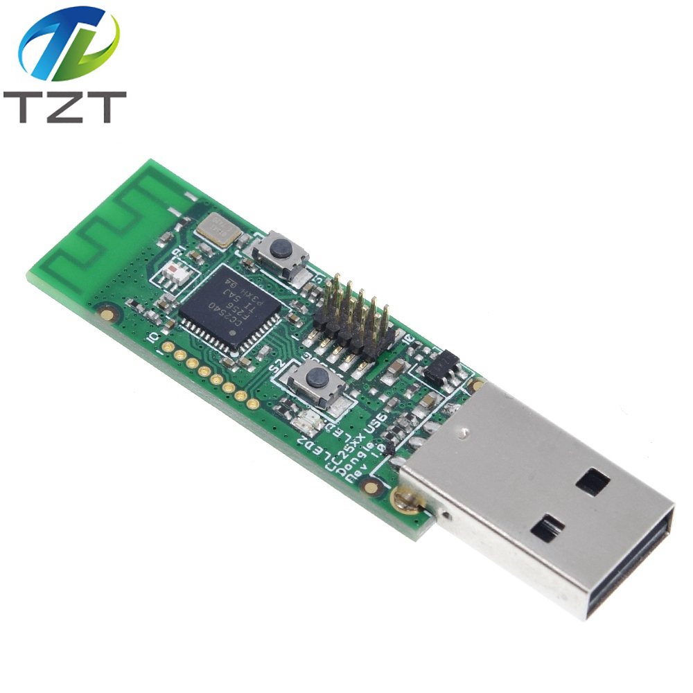 TZT Wireless I/O IO Ports CC2540 Bluetooth 4.0 BLE Adapter USB Protocol Analysis BTool Packet Sniffer Board Debug Pin 1Mbps Module