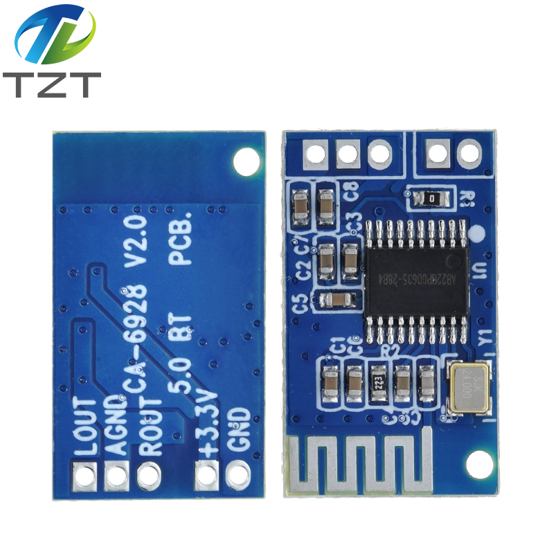 TZT Ca-6928 Bluetooth Audio Module Led Power 3.3V-8V Audio Dual Digital Audio Amplifier Module Board
