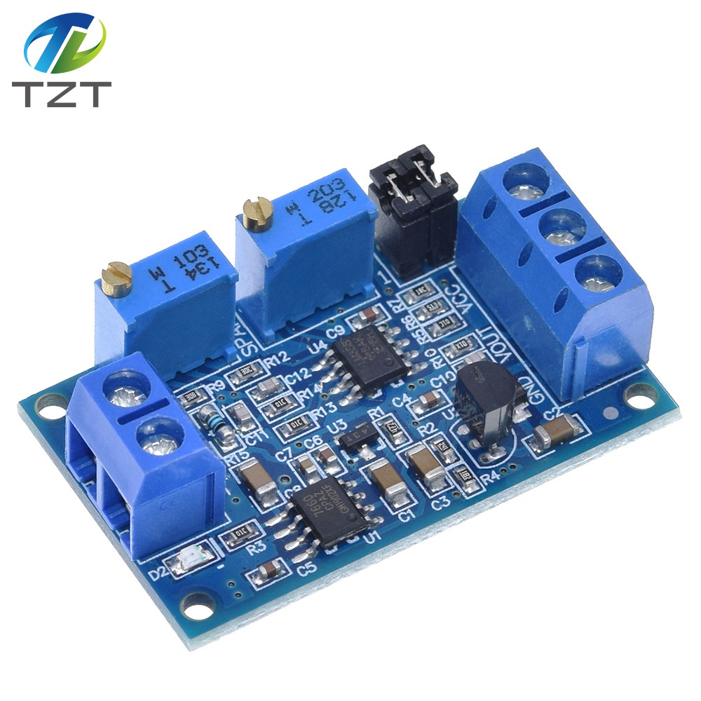 TZT Current To Voltage Module 0 -20mA/4 -20mA to 0- 3.3V/0 -5V/0 -10V Voltage Transmitter Signal Converter Module