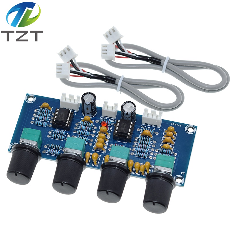 TZT XH-A901 NE5532 Tone Board Preamp Pre-amp With Treble Bass Volume Adjustment Pre-amplifier Tone Controller For Amplifier Board