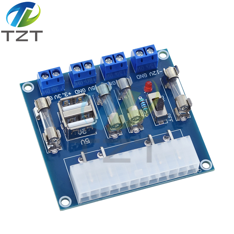 TZT HU-M28W Desktop PC Power ATX Transfer Board Power Adapter Supply Test Module Power Supply Circuit Outlet Module