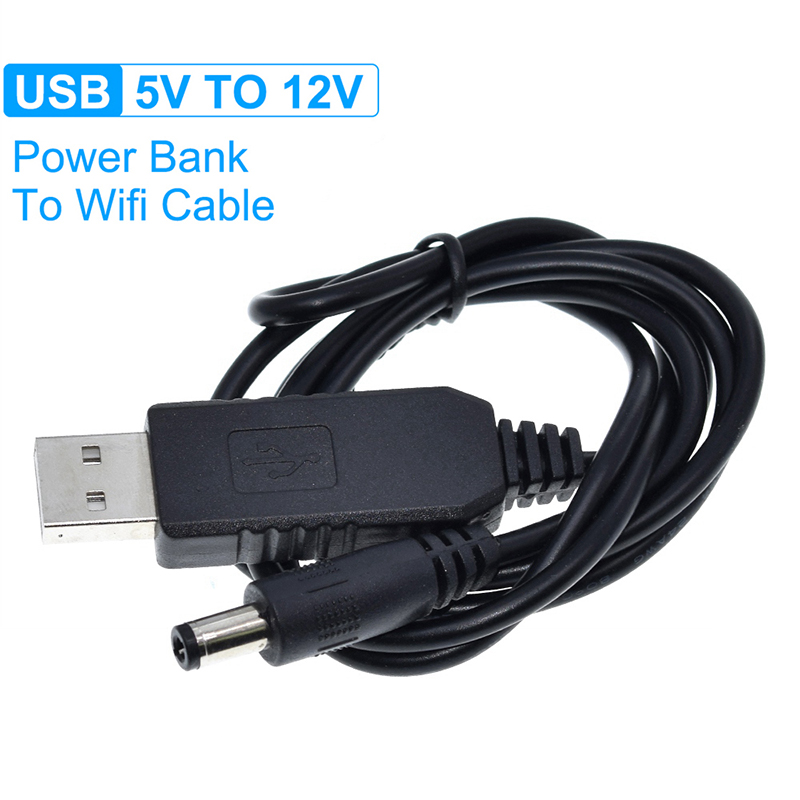 USB Power Boost Line DC 5V To DV 9V / 12V Step Up Module 1M USB Converter Adapter Cable 5.5x2.1mm Plug for Arduino WIFI