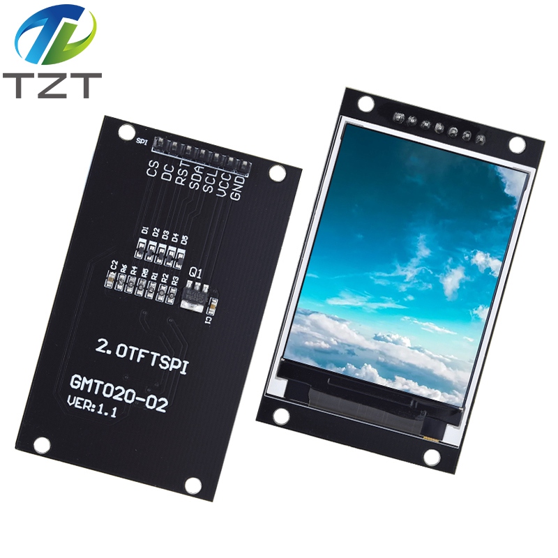 TZT 2.0 inch TFT Display OLED LCD Drive IC ST7789V 240RGBx320 Dot-Matrix SPI Interface for Arduio Full Color LCD Display Module