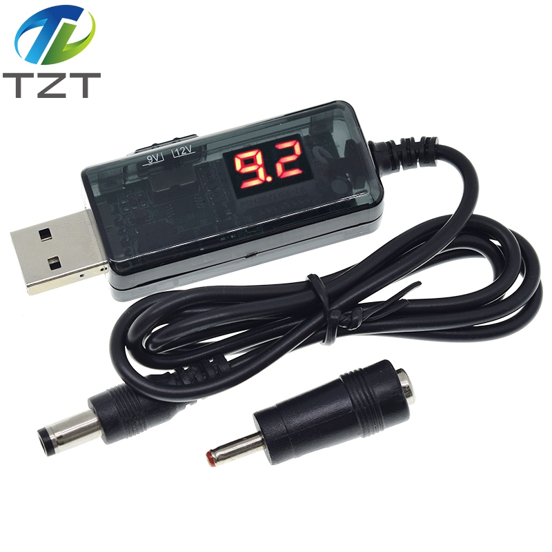 USB Boost Converter DC 5V to 9V 12V USB Step-up Converter Cable + 3.5x1.35mm Connecter For Power Supply/Charger/Power Converter