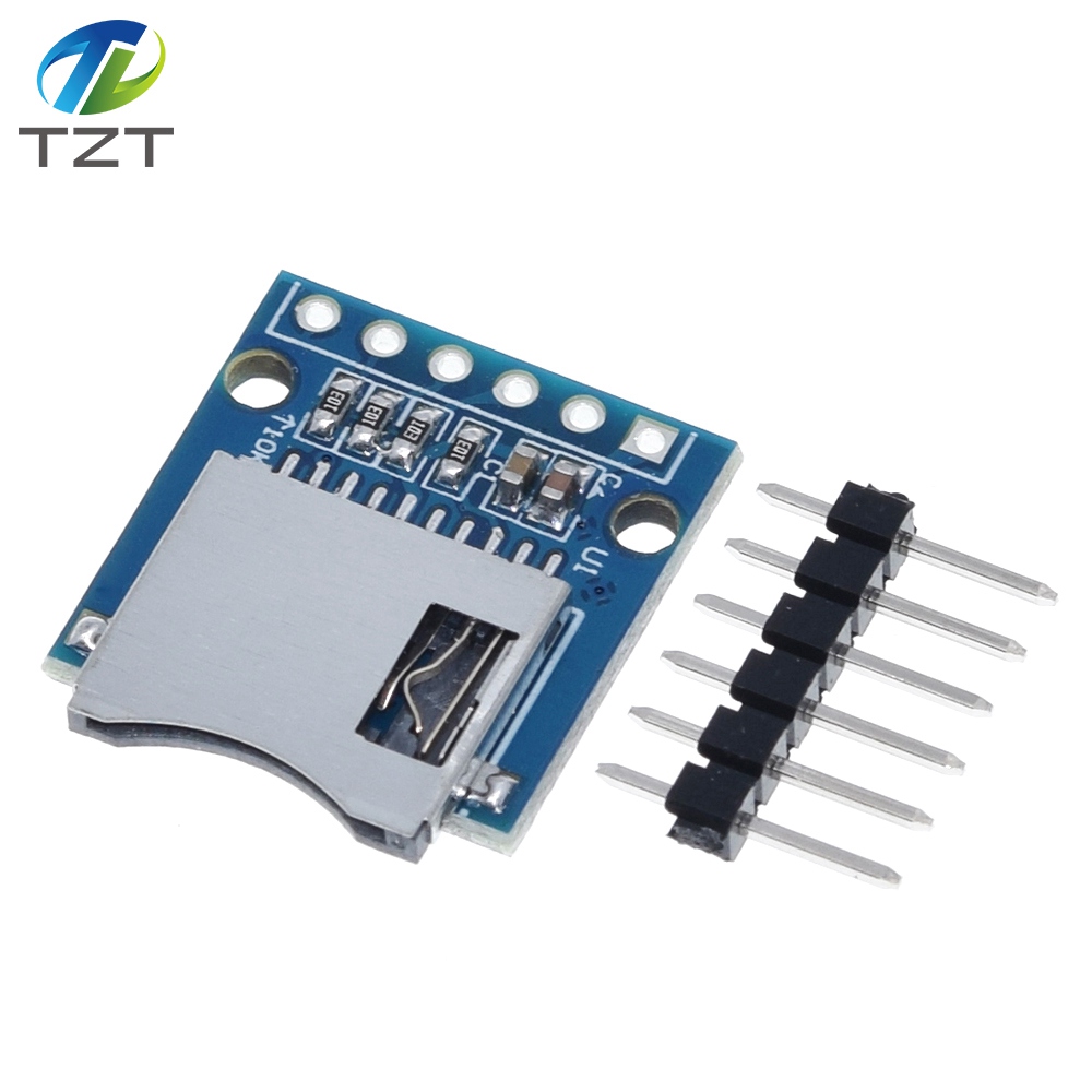 TZT Micro SD Storage Expansion Board Mini Micro SD TF Card Memory Shield Module With Pins for Arduino ARM AVR