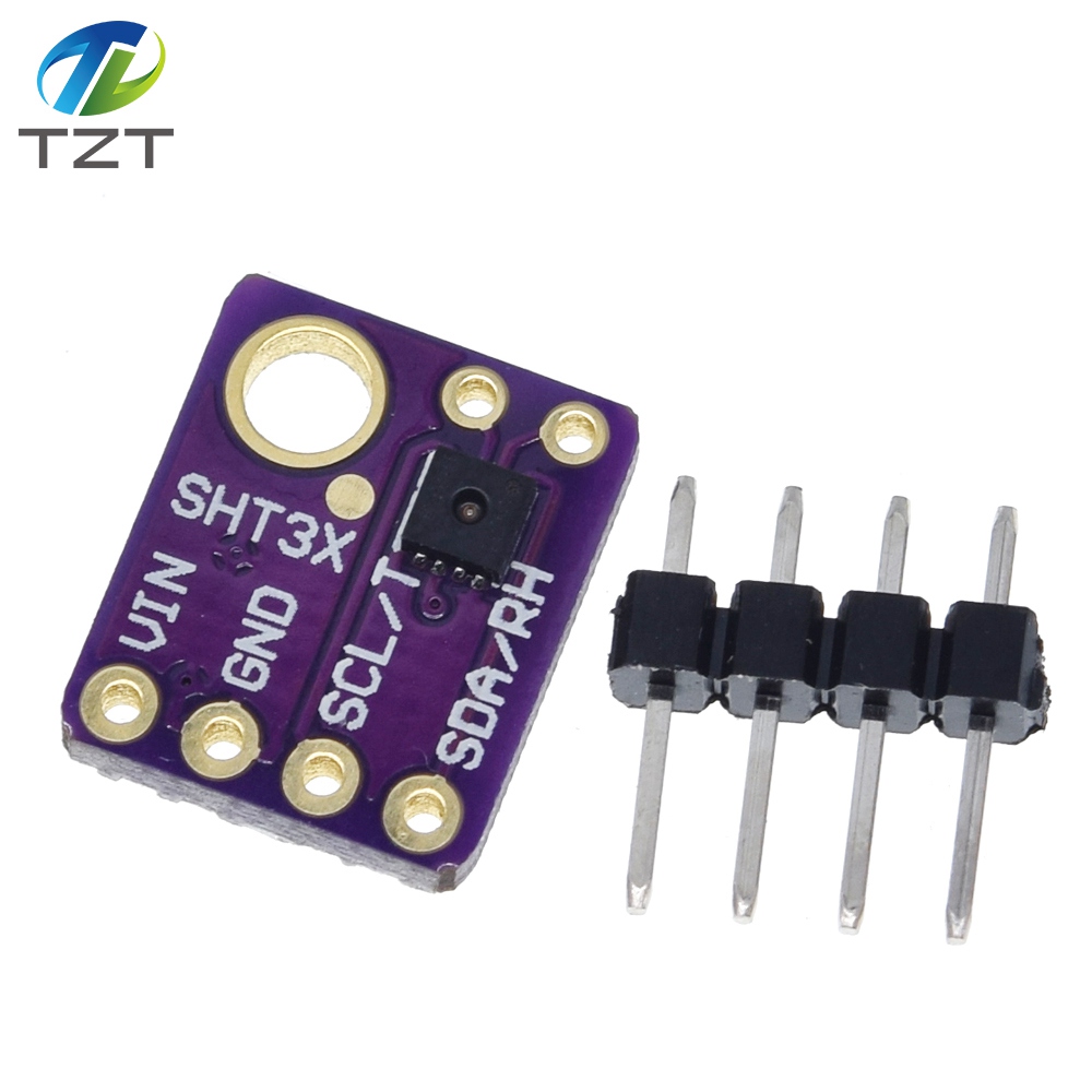 TZT SHT31 Temperature SHT31-D Humidity Sensor Module Microcontroller IIC I2C Breakout Weather 3V 5V Compliant For Arduino