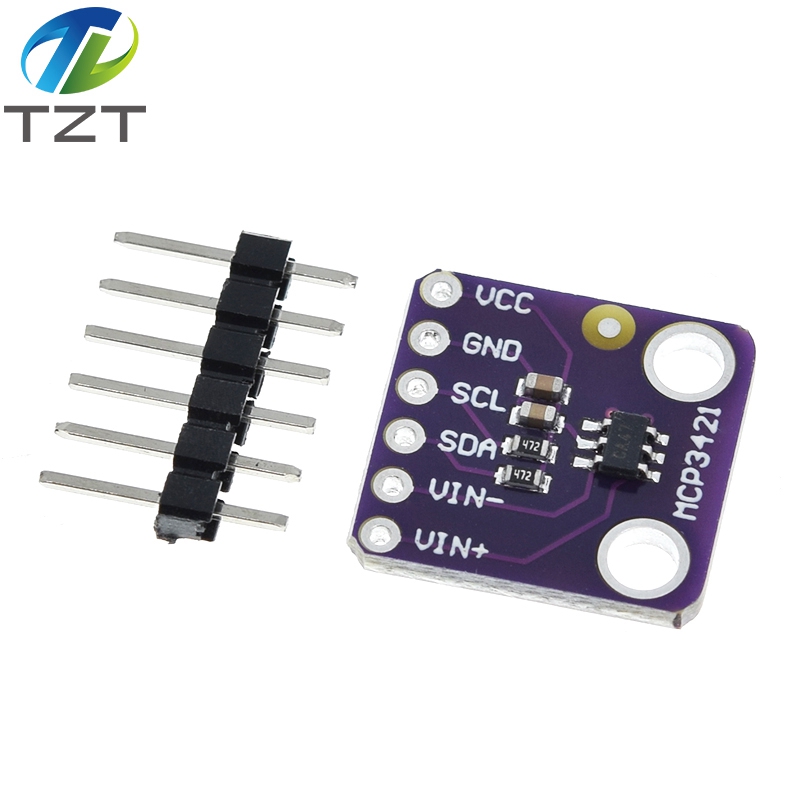 TZT MCP3421 I2C SOT23-6 delta-sigma ADC Evaluation Module Board For PICkit Serial Analyzer Module GY-MCP3421