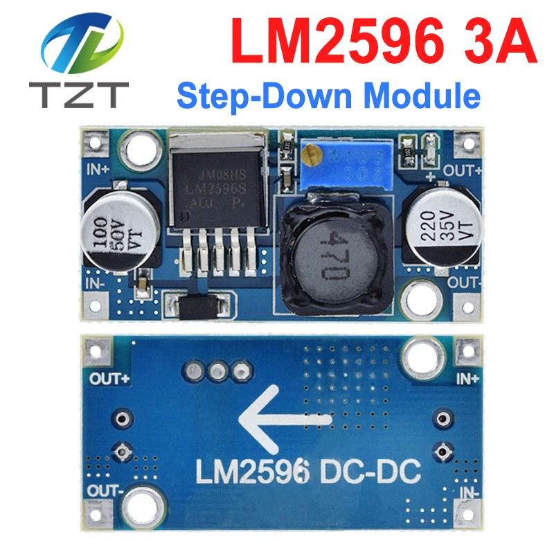 LM2596 DC-DC Step-down Power Supply Module 3A Adjustable Step-down Module LM2596S Voltage Regulator 24V 12V 5V 3V For arduino