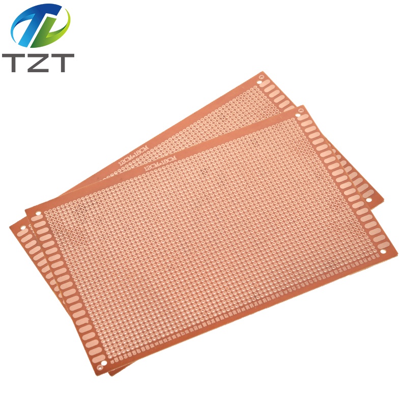 TZT 12x18 cm 12*18cm Single Side Prototype 2.54mm PCB Breadboard Universal Experimental Bakelite Copper Plate Circuirt Board