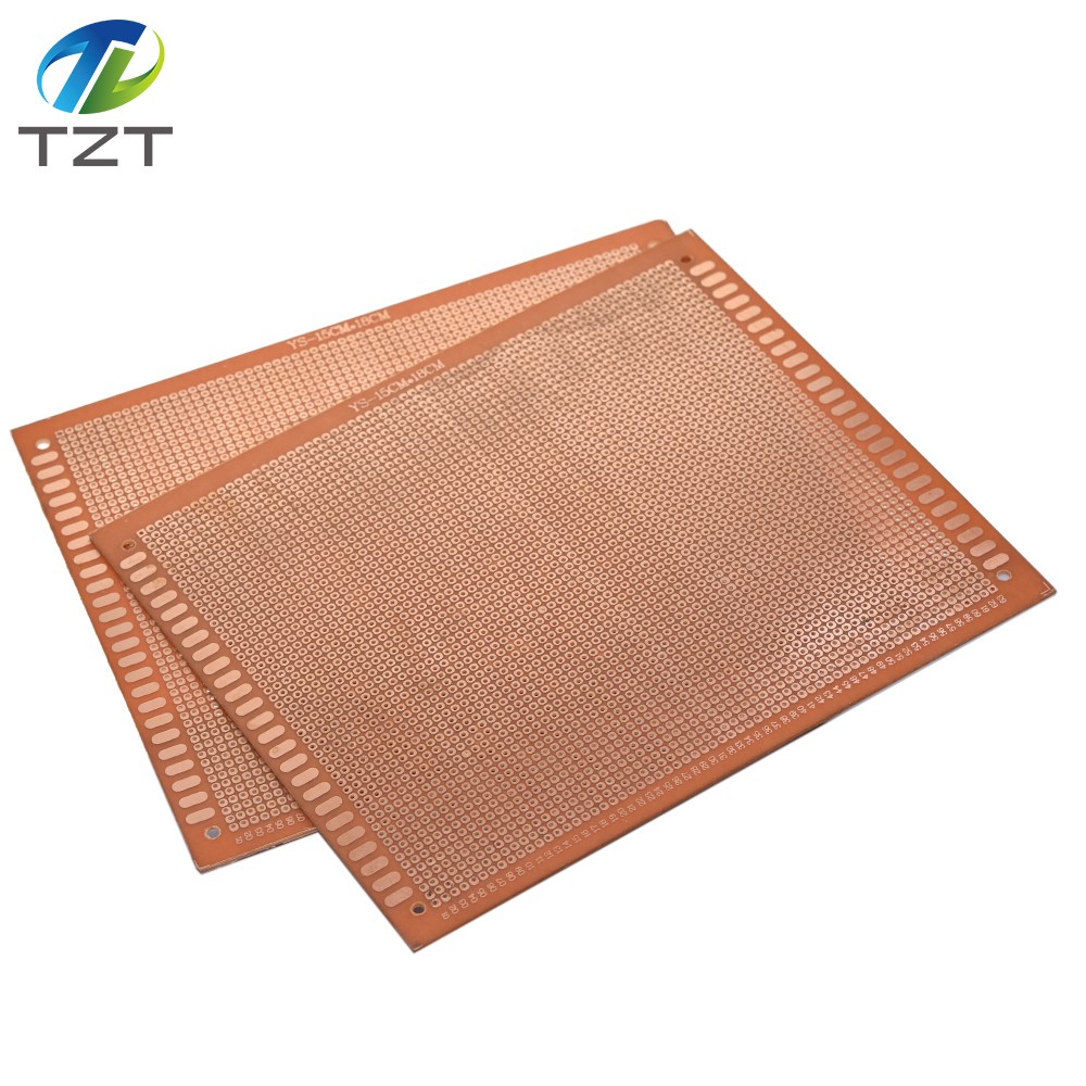 TZT 15x18 cm 15*18cm Single Side Prototype 2.54mm PCB Breadboard Universal Experimental Bakelite Copper Plate Circuirt Board