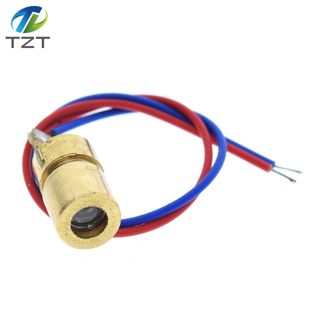TZT 5V 650nm 5mW Adjustable Laser Dot Diode Module Red Sight Copper Head Mini Laser Pointer