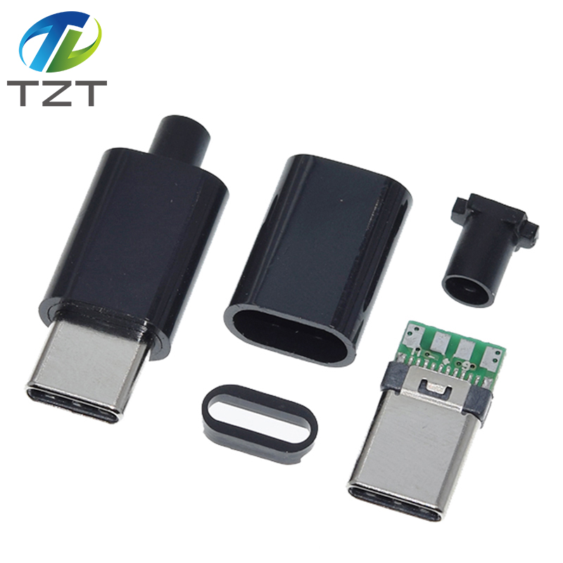1Set Type-C Mirco USB Connectors Male Jack Tail Plug Electric Terminals Conector Case Phone