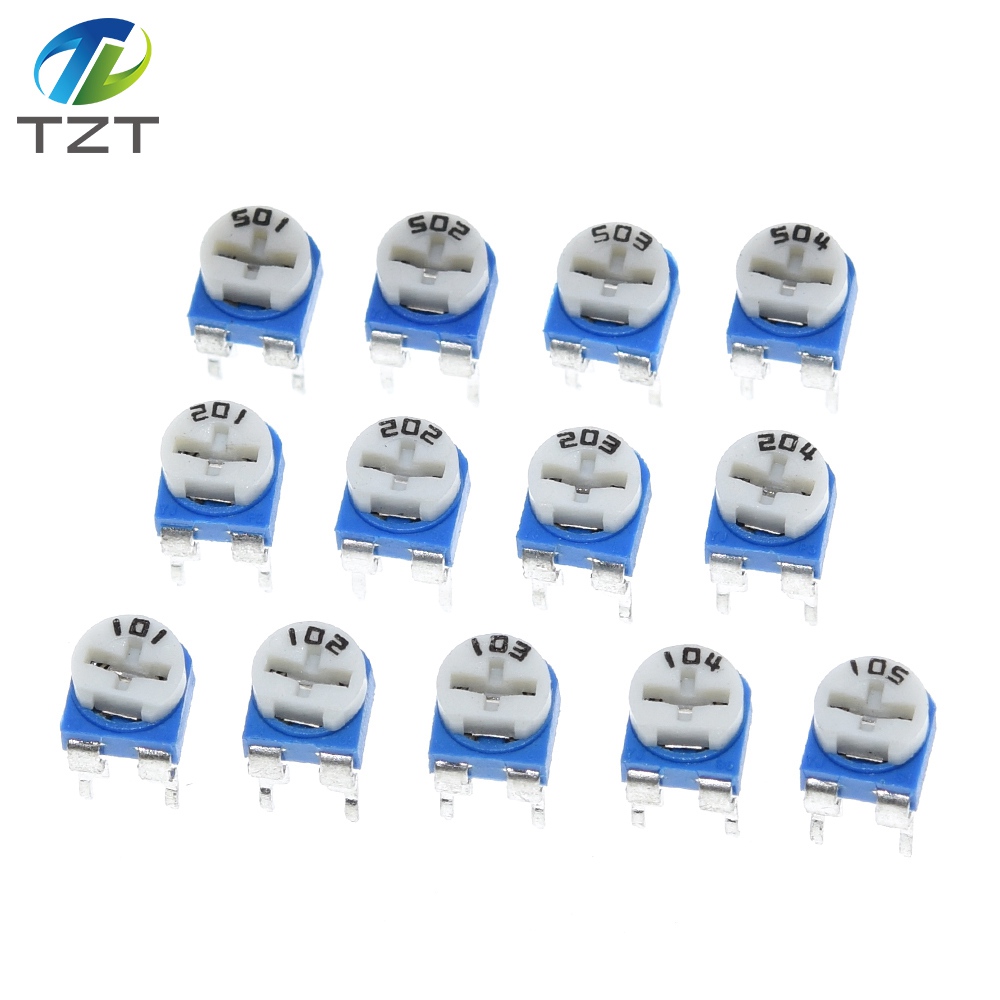 TZT Trimming Potentiometer RM065 top adjustment 100R-1M RM065 WH06-2 Variable Resistors Assorted Kit 13Type*5pcs=65PCS KIT