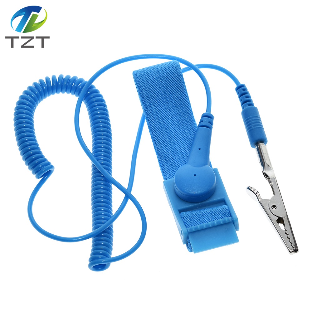 TZT Cordless Wireless Clip Antistatic Anti Static ESD Wristband Wrist Strap Discharge Cables For Electrician IC PLCC worker