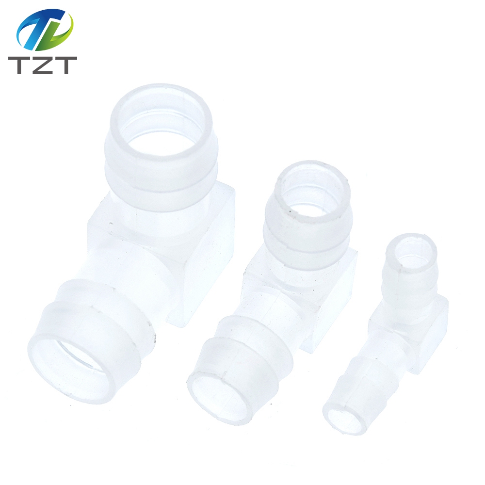 TZT 1pcs 8/12/16mm Plastic Pagoda Barbed Equal Elbow L Type Hose Connector Pipe Fitting Tube Joint for Garden
