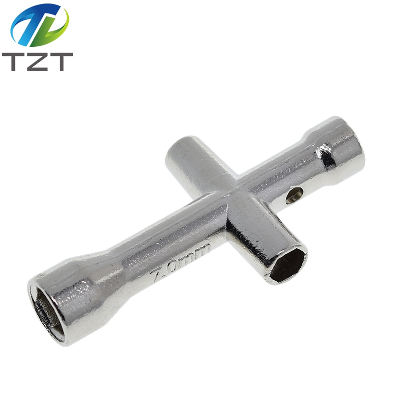 TZT E3D V6 Nozzle Mini Spanner M2 M2.5 M3 M4 Screw Nut Hexagonal Cross 7mm Wrench Sleeve socket Maintenance Model Car Wheel Tool