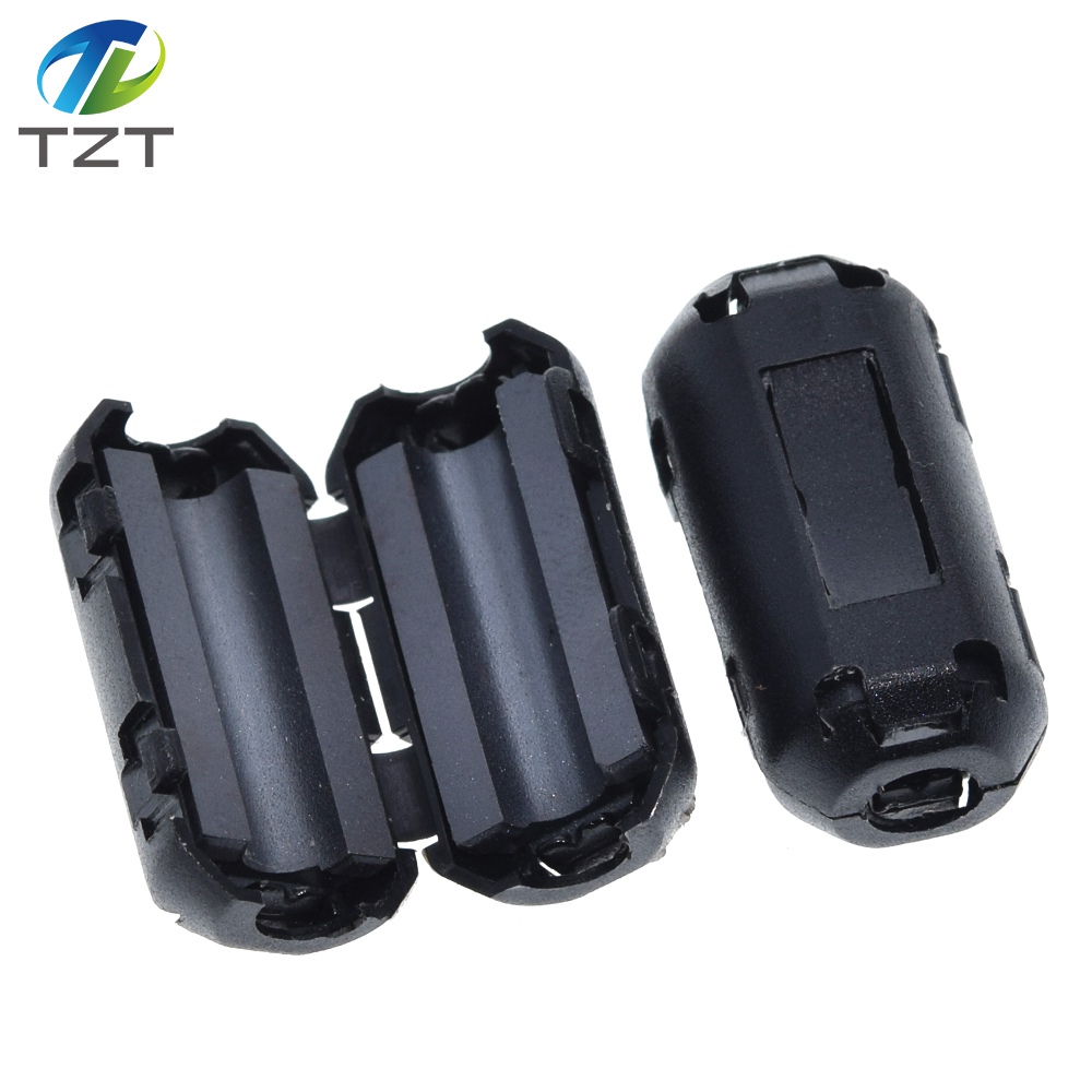 TZT 5mm Clip-On Ferrite Ring Core Noise Suppressor For EMI RFI Clip Cable Active Components Filters
