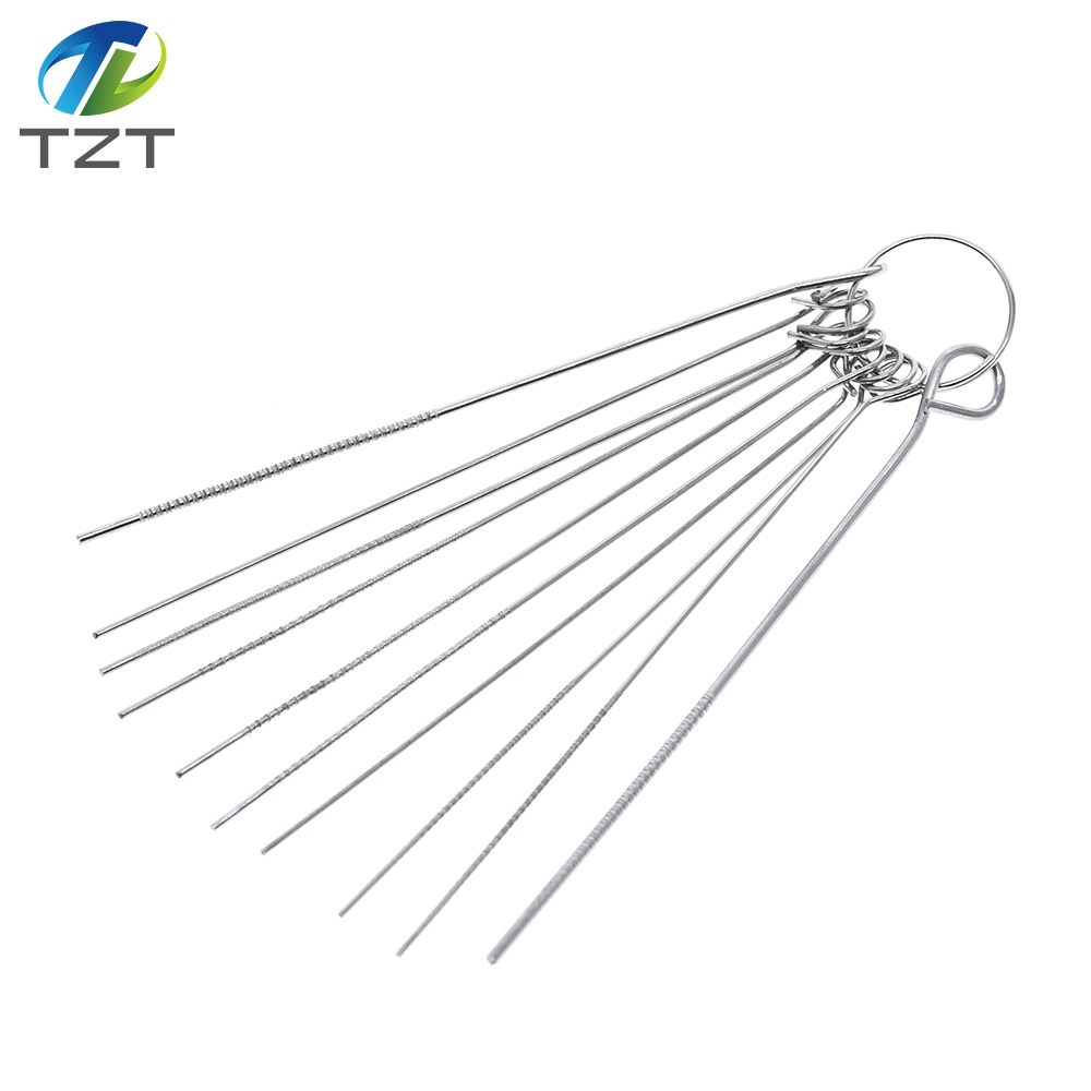 TZT 10 Kinds Stainless Steel Needle Set PCB Electronic Circuit Through Hole Needle Desoldering Welding Repair Tool 0.7-1.3mm
