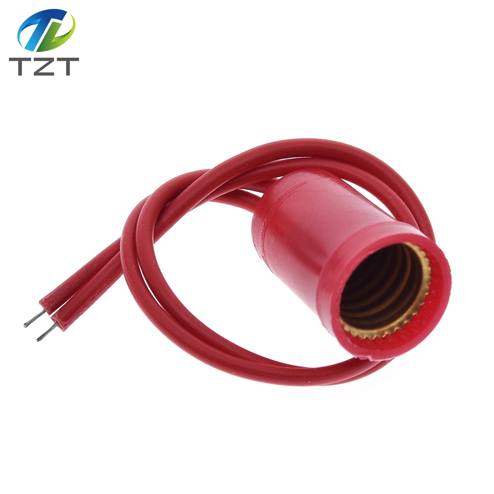 TZT E10 lamp holder With wire Small lampholder e10 base teaching instrument experiment wire length 12cm base E10 lampholder
