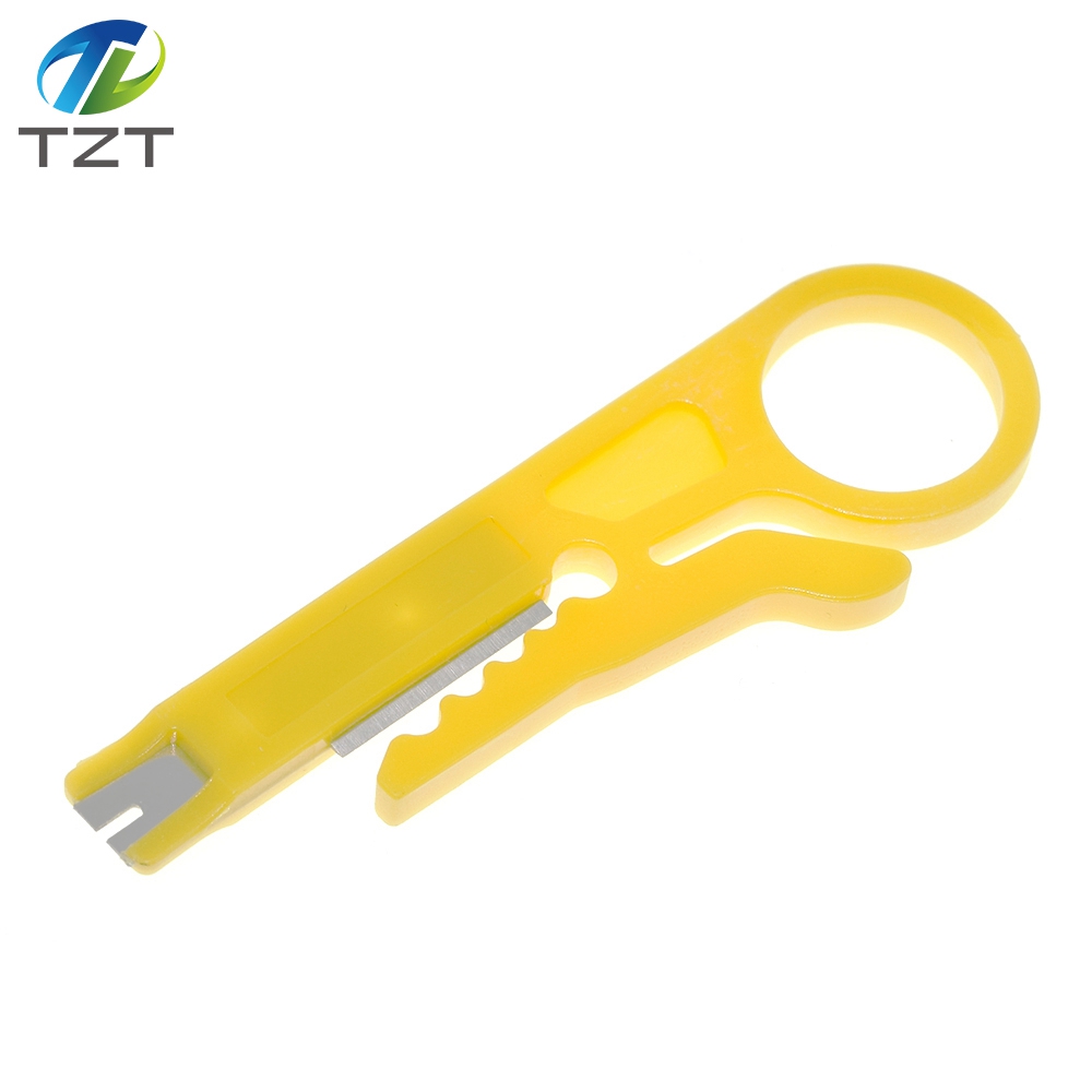 TZT Portable Wire Stripper Knife Crimper Pliers Crimping Tool Cable Stripping Wire Cutter Multi Tools Cut Line Pocket Multitool