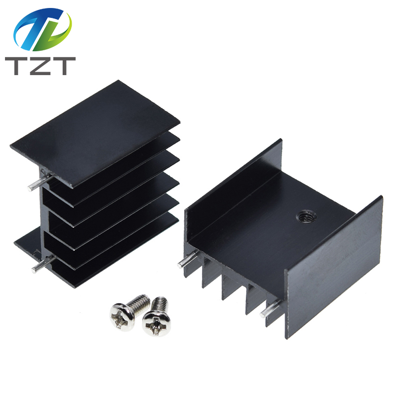 TZT 1pcs Heatsink 25x24x16mm Radiator Cooler Radiator Aluminum 25*24*16mm Heat Sink Metal Slotting For Cooling Chip 25mmx24mmx16mm